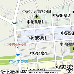 北海道札幌市東区中沼５条1丁目周辺の地図