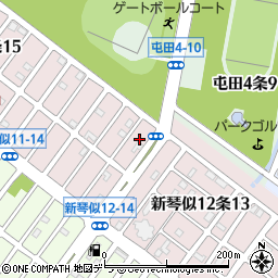 北海道札幌市北区新琴似１２条14丁目12周辺の地図