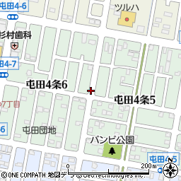 北海道札幌市北区屯田４条周辺の地図