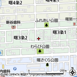 北海道札幌市手稲区曙３条周辺の地図