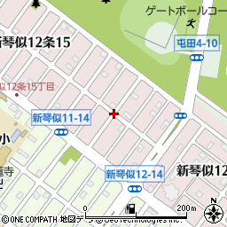 北海道札幌市北区新琴似１２条14丁目周辺の地図