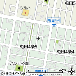 屯田中央ひまわり公園周辺の地図