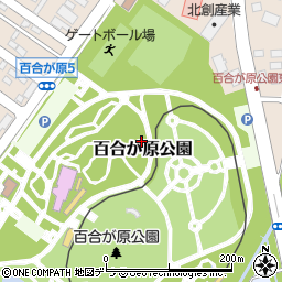 北海道札幌市北区百合が原公園周辺の地図