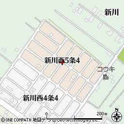 北海道札幌市北区新川西５条周辺の地図
