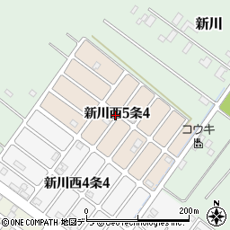 北海道札幌市北区新川西５条4丁目周辺の地図