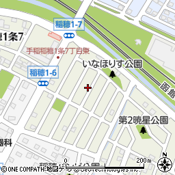 北海道札幌市手稲区稲穂１条周辺の地図