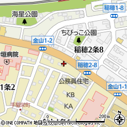 山岡家手稲店周辺の地図