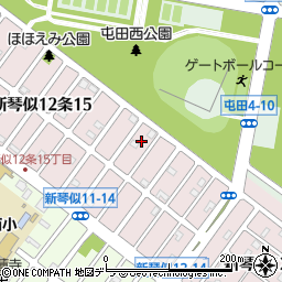 北海道札幌市北区新琴似１２条14丁目8周辺の地図