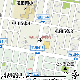 屯田南小学校前周辺の地図