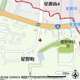 北海道小樽市星野町22-5周辺の地図