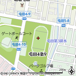 屯田西公園陸上競技場周辺の地図