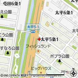 山岡家太平店周辺の地図
