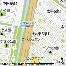山岡家太平店周辺の地図
