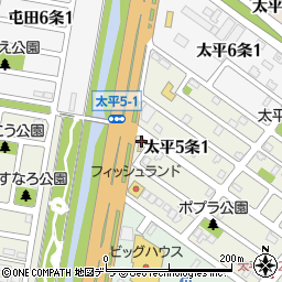 ラーメン山岡家 太平店周辺の地図