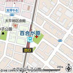 駅前公園周辺の地図