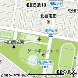 屯田西公園管理事務所周辺の地図