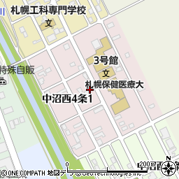 北海道札幌市東区中沼西４条周辺の地図