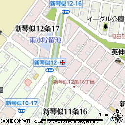 北海道札幌市北区新琴似１２条16丁目6周辺の地図