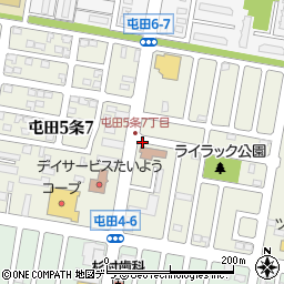 北海道札幌市北区屯田５条周辺の地図