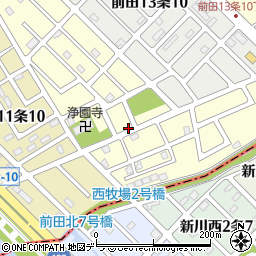 北海道札幌市手稲区前田１２条周辺の地図