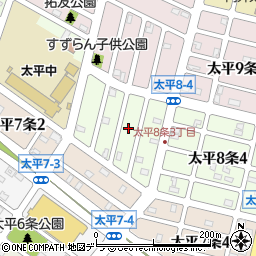 北海道札幌市北区太平８条3丁目周辺の地図