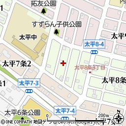 北海道札幌市北区太平８条3丁目2周辺の地図