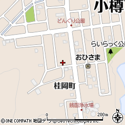 北海道小樽市桂岡町28-9周辺の地図