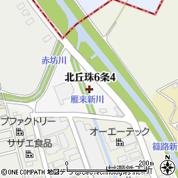 北海道札幌市東区北丘珠６条周辺の地図