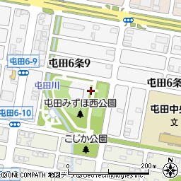 屯田みずほ西公園トイレ周辺の地図