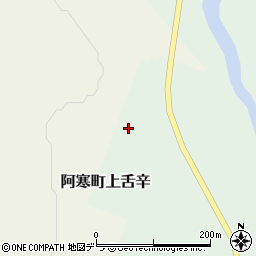 北海道釧路市阿寒町上舌辛周辺の地図