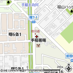 手稲前田郵便局周辺の地図