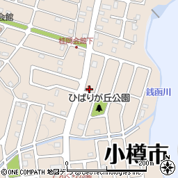 北海道小樽市桂岡町12-6周辺の地図
