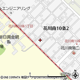 北海道石狩市花川南１０条2丁目118周辺の地図