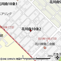 北海道石狩市花川南１０条2丁目周辺の地図