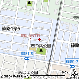 北海道札幌市北区篠路１条周辺の地図