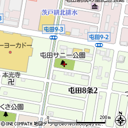 屯田サニー公園周辺の地図