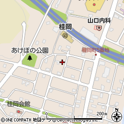 北海道小樽市桂岡町6-23周辺の地図