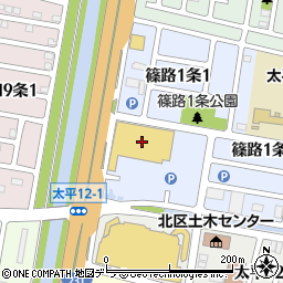 ＤＣＭ篠路店周辺の地図