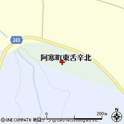 北海道釧路市阿寒町東舌辛北周辺の地図