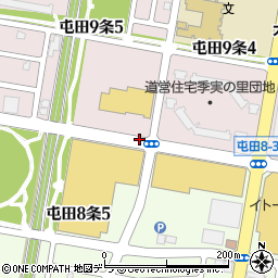 ジョイフルエーケー﻿屯田店前周辺の地図
