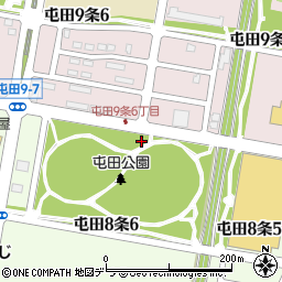 屯田公園トイレ周辺の地図