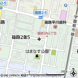 北海道札幌市北区篠路２条周辺の地図