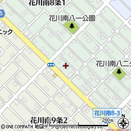 北海道石狩市花川南８条2丁目87周辺の地図