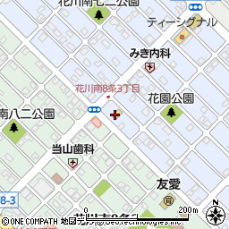 セブンイレブン石狩花川南７条店周辺の地図