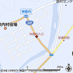 神恵内入口周辺の地図