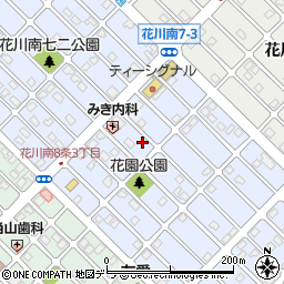 北海道石狩市花川南７条周辺の地図