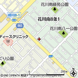 北海道石狩市花川南８条1丁目134周辺の地図