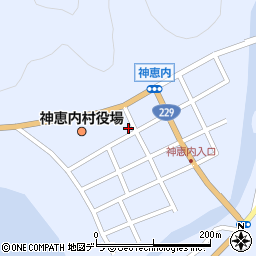 北海道神恵内村（古宇郡）神恵内村（神恵内）周辺の地図