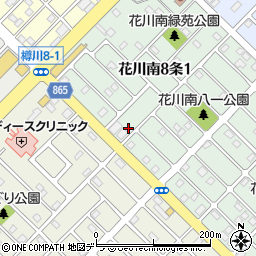 北海道石狩市花川南８条1丁目133周辺の地図