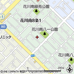 北海道石狩市花川南８条1丁目195周辺の地図